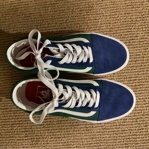 Vans Colorblock Old Skool Sneakers - Blue Green White Yellow